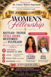 Women Fellowship August 2026